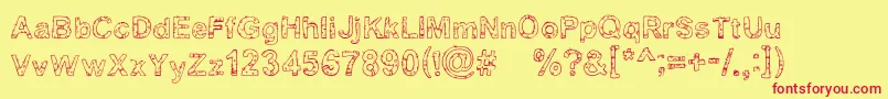 Yugly ffy Font – Red Fonts on Yellow Background