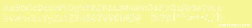 Yugly ffy Font – White Fonts on Yellow Background