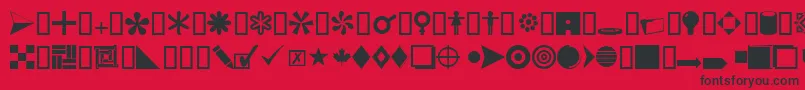 CombodbNormal Font – Black Fonts on Red Background