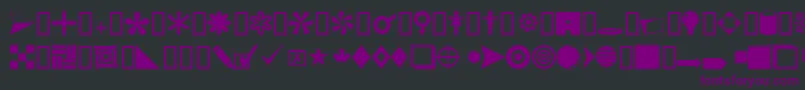 Шрифт CombodbNormal – фиолетовые шрифты на чёрном фоне