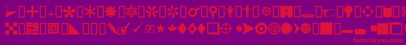 CombodbNormal Font – Red Fonts on Purple Background
