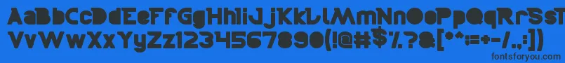 Boarder Font – Black Fonts on Blue Background