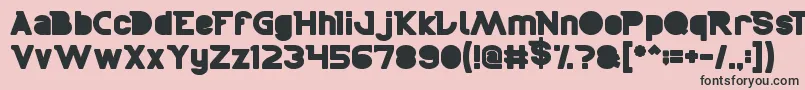 Boarder Font – Black Fonts on Pink Background