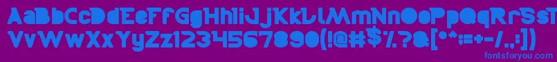 Boarder Font – Blue Fonts on Purple Background