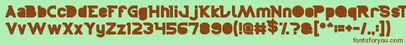 Boarder Font – Brown Fonts on Green Background