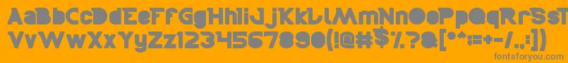 Boarder Font – Gray Fonts on Orange Background