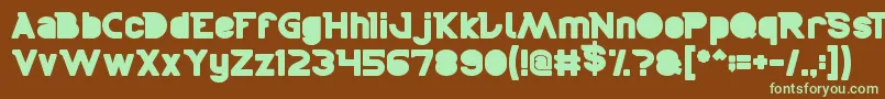 Boarder Font – Green Fonts on Brown Background