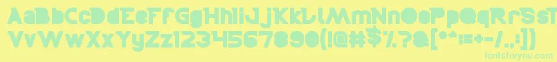 Шрифт Boarder – зелёные шрифты на жёлтом фоне
