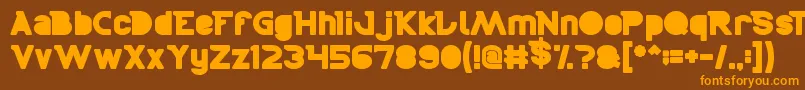 Boarder Font – Orange Fonts on Brown Background
