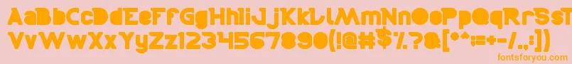 Boarder Font – Orange Fonts on Pink Background