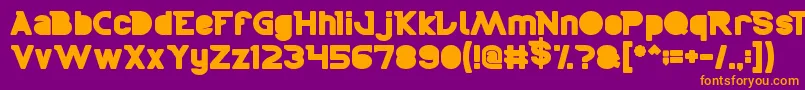 Boarder Font – Orange Fonts on Purple Background