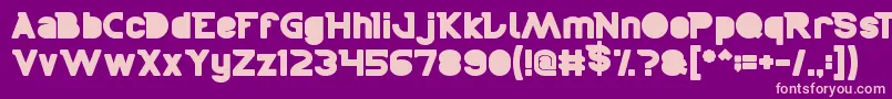 Boarder Font – Pink Fonts on Purple Background