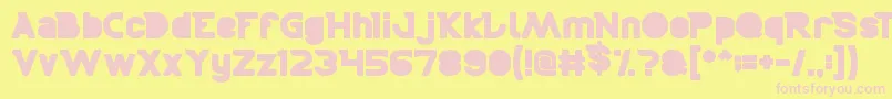 Boarder Font – Pink Fonts on Yellow Background