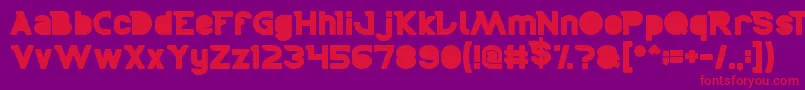 Boarder Font – Red Fonts on Purple Background