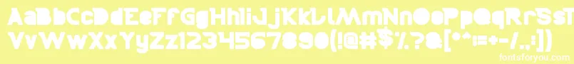 Boarder Font – White Fonts on Yellow Background