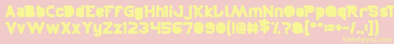 Boarder Font – Yellow Fonts on Pink Background