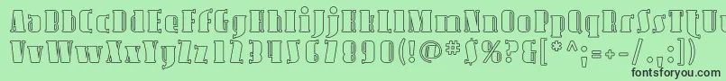 Avond07 Font – Black Fonts on Green Background