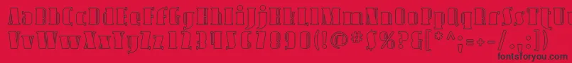 Avond07 Font – Black Fonts on Red Background