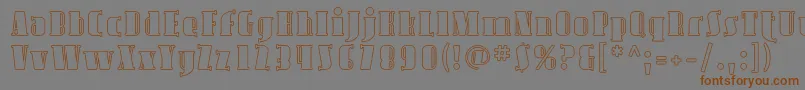 Avond07 Font – Brown Fonts on Gray Background