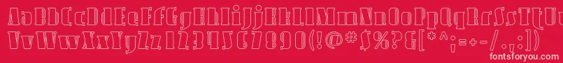Avond07 Font – Pink Fonts on Red Background