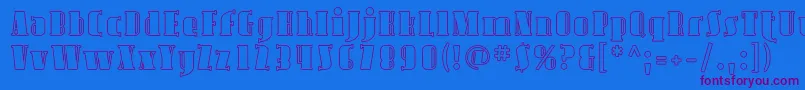 Avond07 Font – Purple Fonts on Blue Background