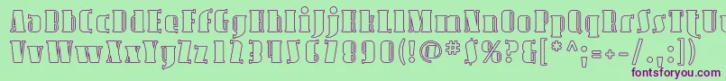 Avond07 Font – Purple Fonts on Green Background