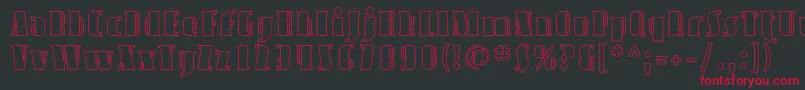 Avond07 Font – Red Fonts on Black Background