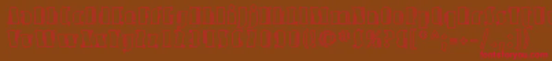 Avond07 Font – Red Fonts on Brown Background
