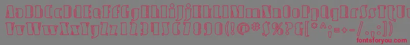 Avond07 Font – Red Fonts on Gray Background