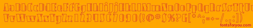 Avond07 Font – Red Fonts on Orange Background
