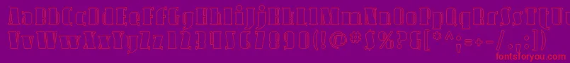 Avond07-Schriftart – Rote Schriften auf violettem Hintergrund