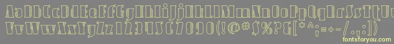 Avond07 Font – Yellow Fonts on Gray Background