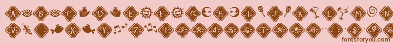 MaracaExtras Font – Brown Fonts on Pink Background