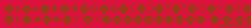 MaracaExtras Font – Brown Fonts on Red Background
