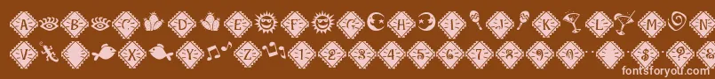 MaracaExtras Font – Pink Fonts on Brown Background