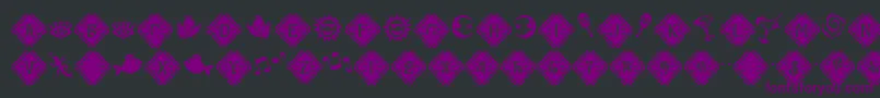 MaracaExtras Font – Purple Fonts on Black Background
