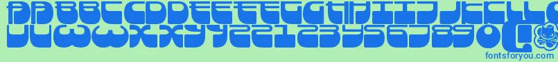 Шрифт Frigate ffy – синие шрифты на зелёном фоне