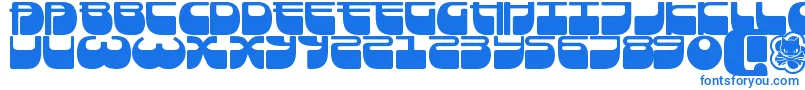 Frigate ffy Font – Blue Fonts on White Background