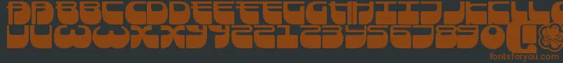 Frigate ffy-fontti – ruskeat fontit mustalla taustalla