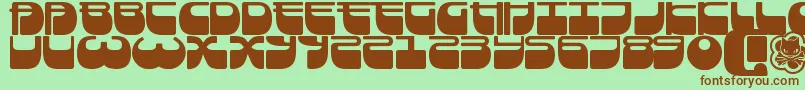 Frigate ffy-Schriftart – Braune Schriften auf grünem Hintergrund