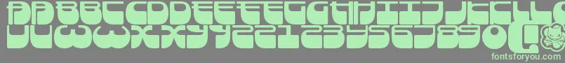 フォントFrigate ffy – 灰色の背景に緑のフォント