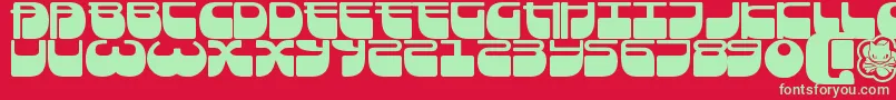 Frigate ffy Font – Green Fonts on Red Background