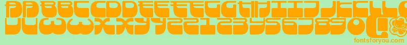 Frigate ffy Font – Orange Fonts on Green Background