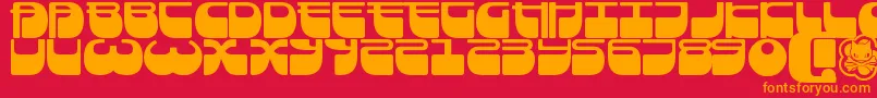 Шрифт Frigate ffy – оранжевые шрифты на красном фоне