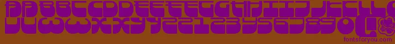 Frigate ffy Font – Purple Fonts on Brown Background
