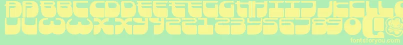 Frigate ffy Font – Yellow Fonts on Green Background