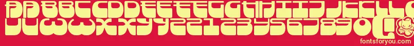 Czcionka Frigate ffy – żółte czcionki na czerwonym tle