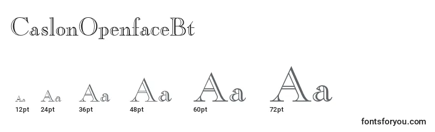 CaslonOpenfaceBt Font Sizes