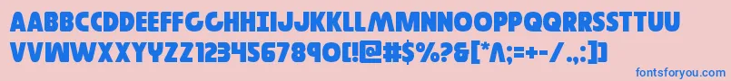 Governor Font – Blue Fonts on Pink Background