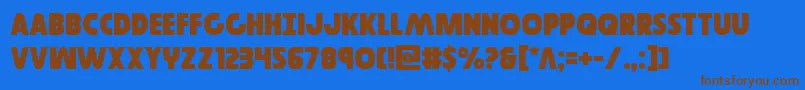 Governor Font – Brown Fonts on Blue Background